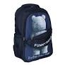 Рюкзак подростковый 43x30x16см, 2 отд., карман-сумка, 2 бок.кармана, принт "спина мишки", ПЭ, синий